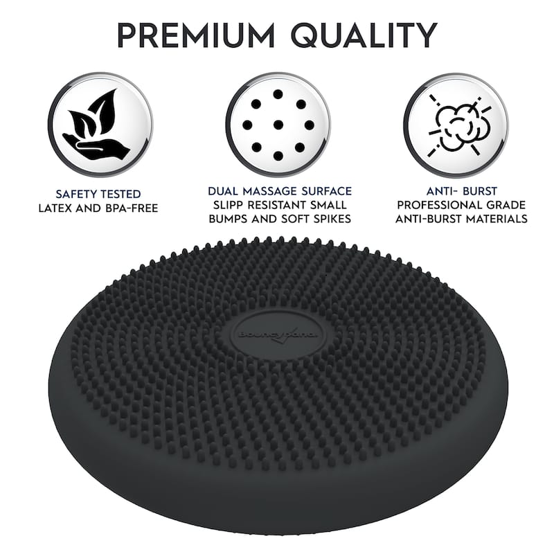 Bouncyband® Big Wiggle Seat Sensory Cushion, Dark Gray