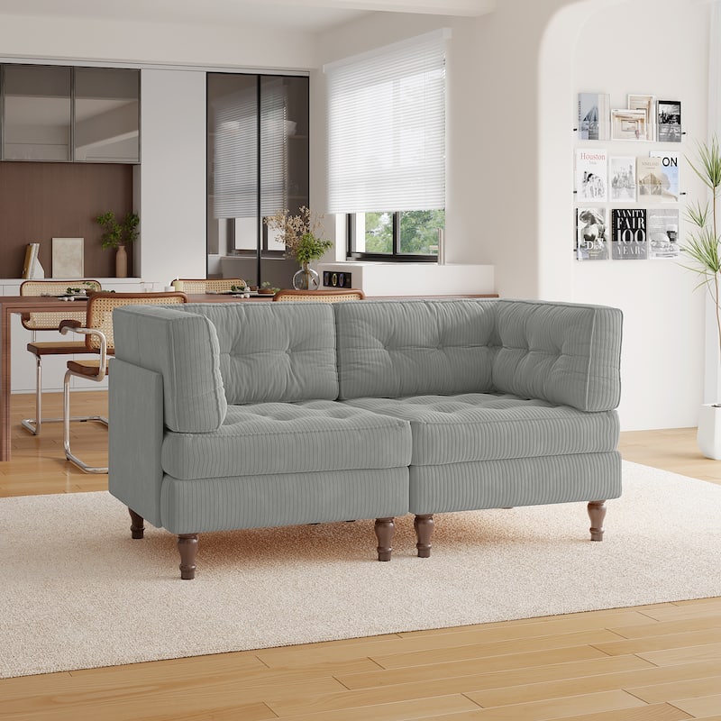 Madison Oversized Upholstered Corduroy Modular Sectional Sofa