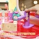 preview thumbnail 6 of 7, Qaba Kids Vanity Set with Mirror, LED Light, Music, 23 Accessories,Pink