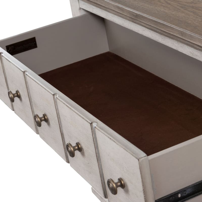 Heartland Antique White Tobacco 5 Drawer Chest