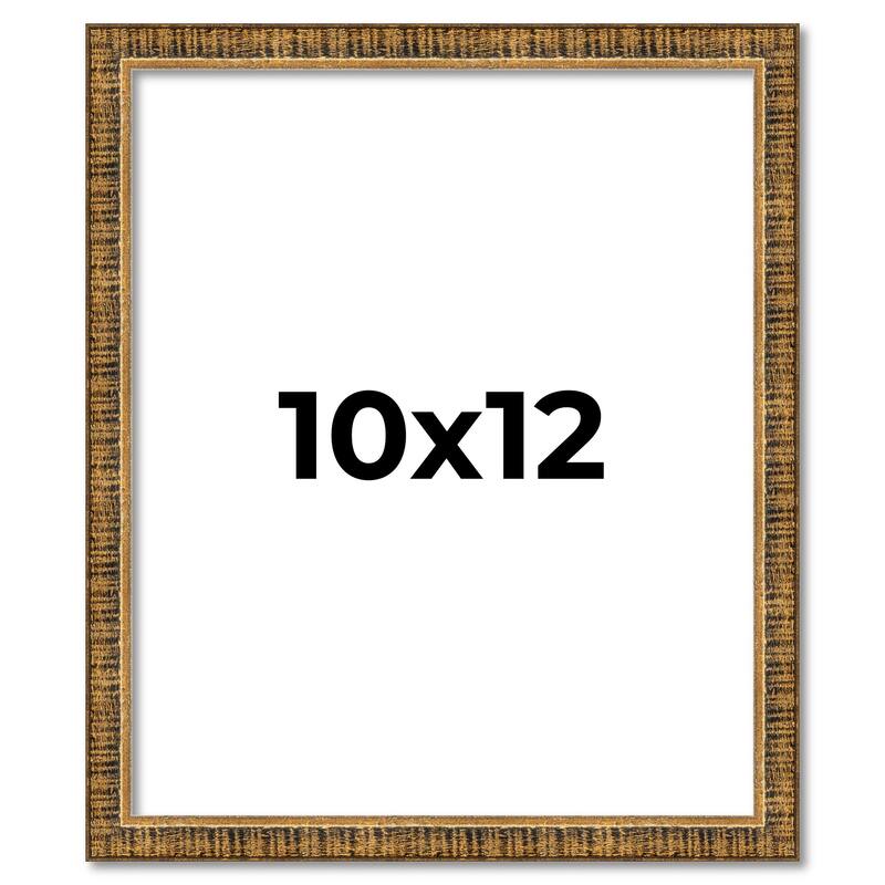 10x12 Frame Gold Solid Wood Picture Frame - Complete Modern Photo
