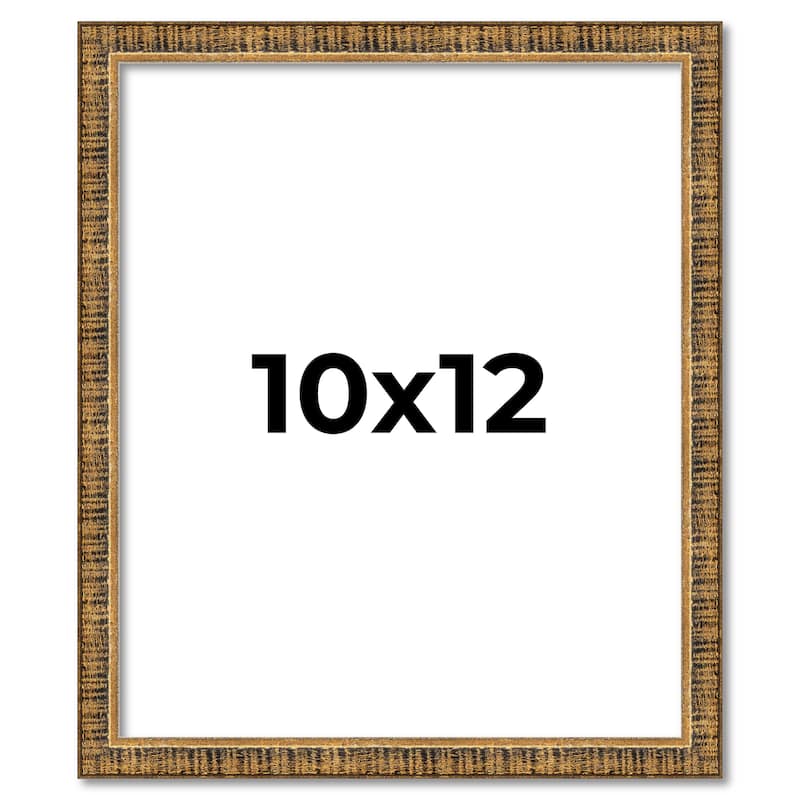 Photo Size Textured Gold Picture Frame - UV Acrylic, Foam Board Backing ...