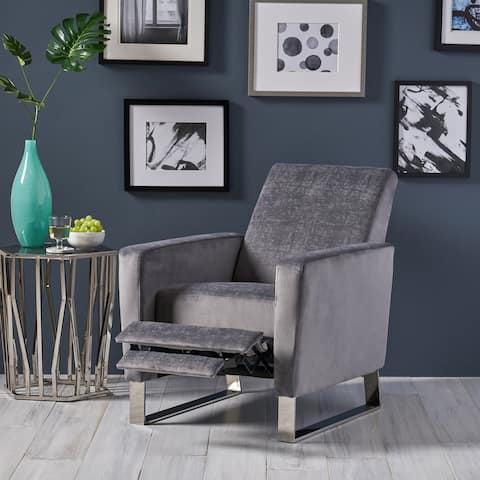 Brightwood High Leg Push-back Recliner with Stainless Steel Legs by Christopher Knight Home
