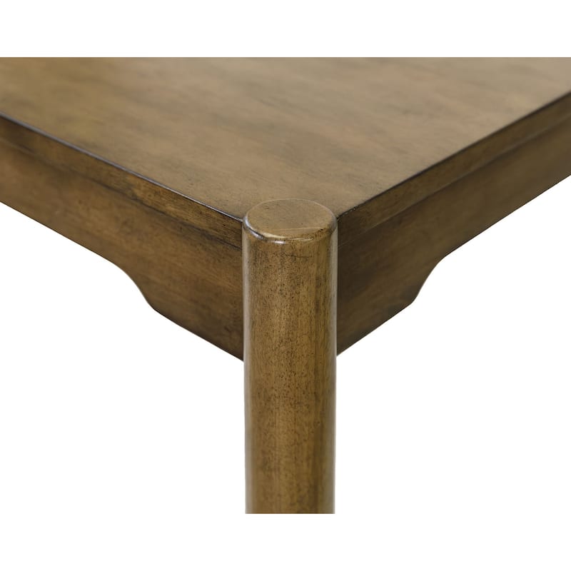 Modern Wood Counter Height Square Kitchen Table, Dining Surface, Brown - Large