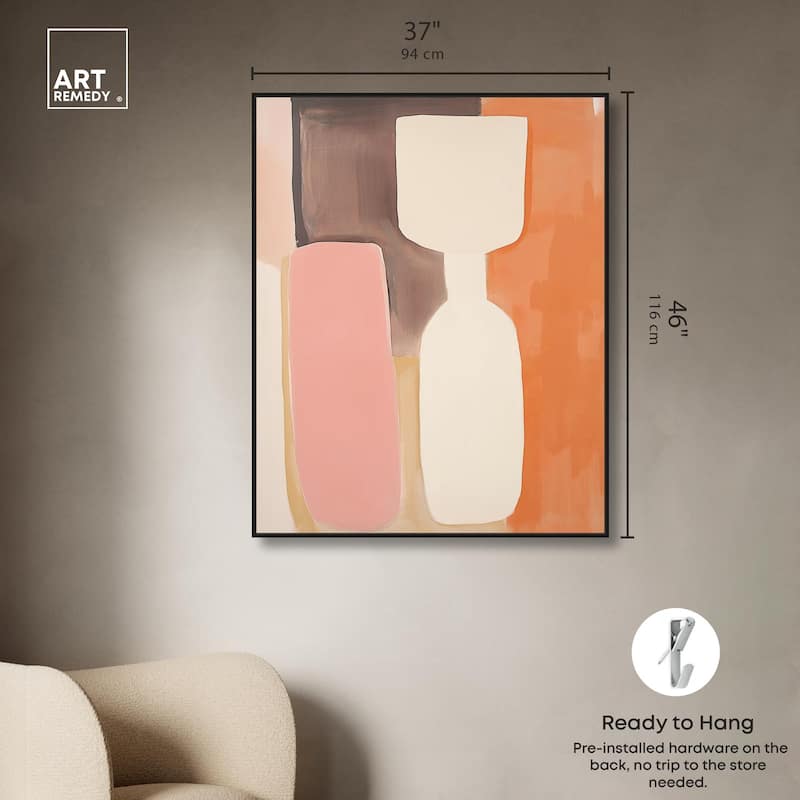 Peach Echoes I Canvas by Art Remedy