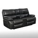 preview thumbnail 7 of 8, Faux Leather Padded Loveseat with Console