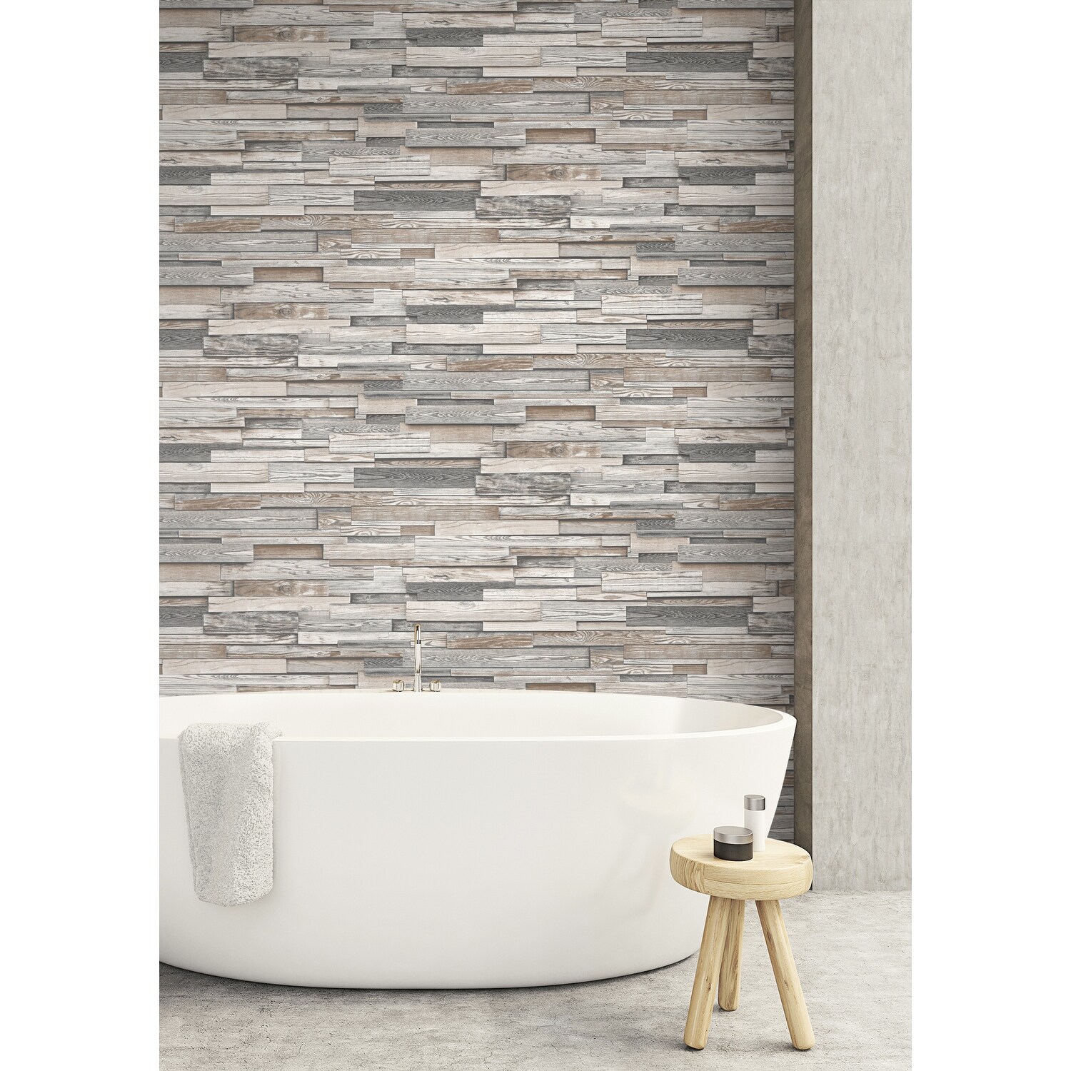 Shop Nextwall Reclaimed Wood Plank Peel And Stick Removable