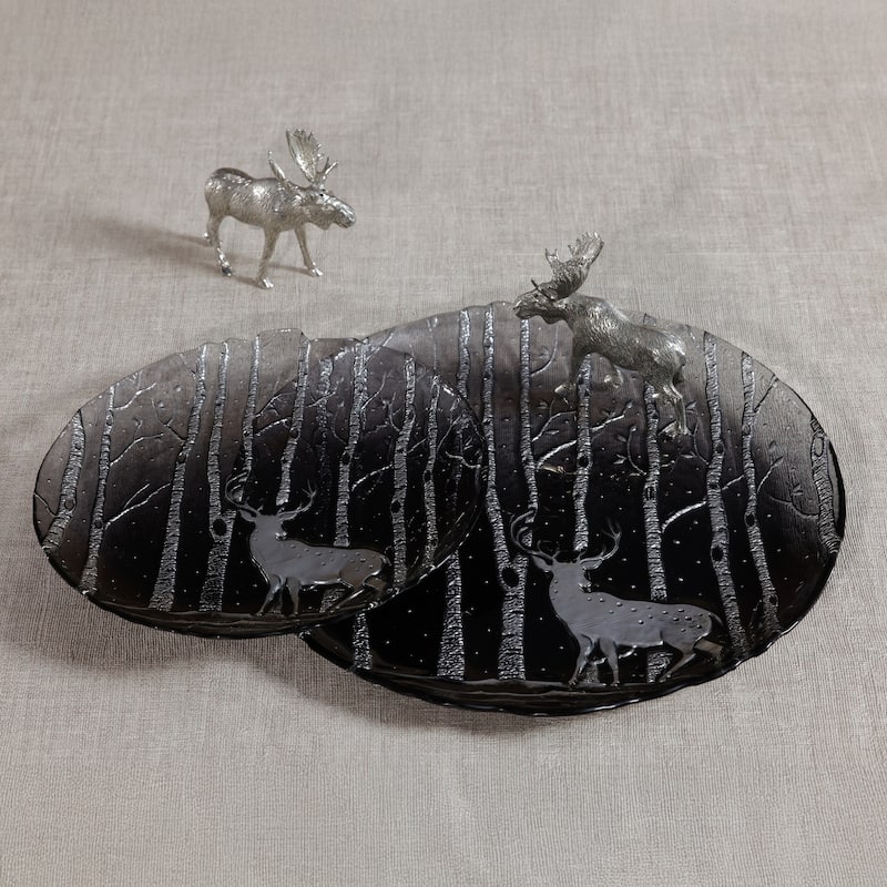 Wilderness Glass Dinner Plates, Set of 6