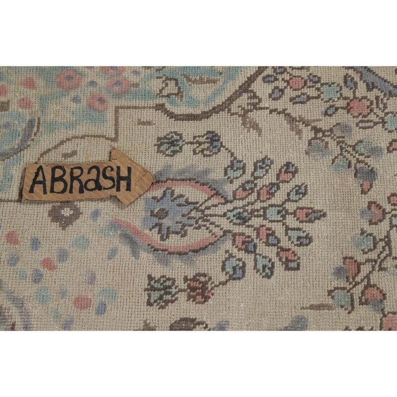 Floral Tabriz Persian Area Rug Hand-Knotted Traditional Wool Carpet - 8'1"x 11'1"