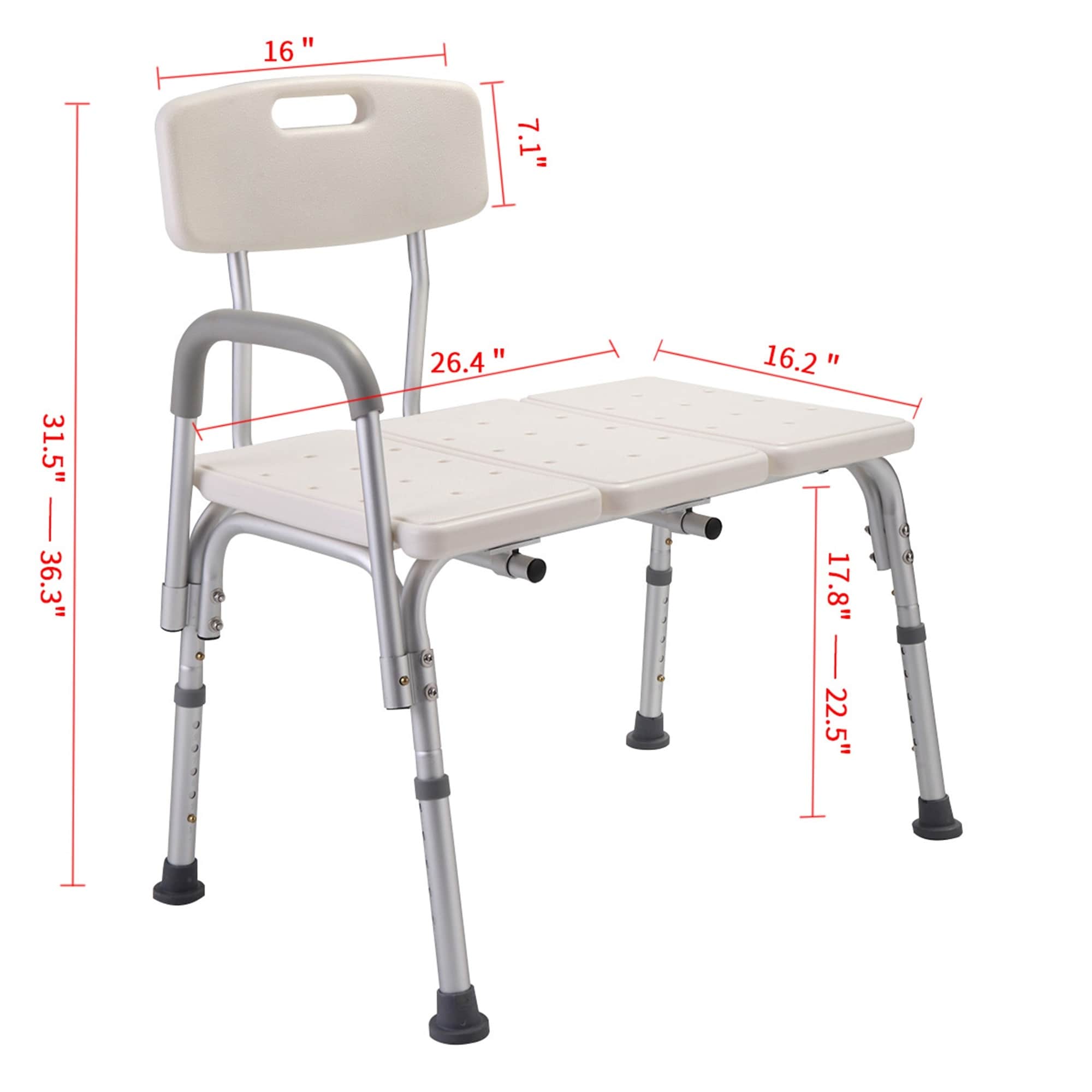 Shop Multi Medical Shower Chair Adjustable Height Bath Tub Bench Stool Seat Overstock 31706429