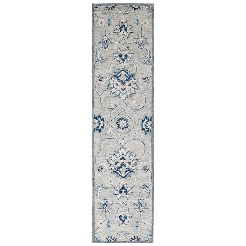 SAFAVIEH Handmade Micro-Loop Ajeta Floral Wool Rug