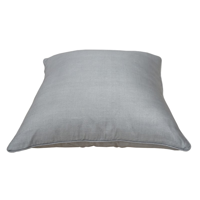 Home&Manor Premium Silk Throw Pillow 18" Light Gray