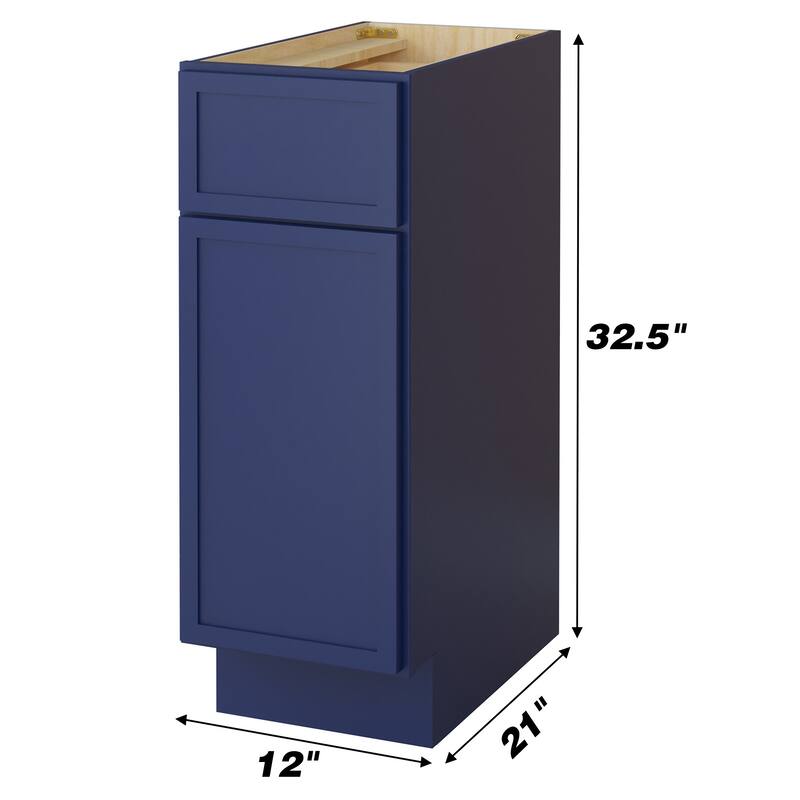 Vanity Art 12" Freestanding Single Base Storage Cabinet with Soft Close Door