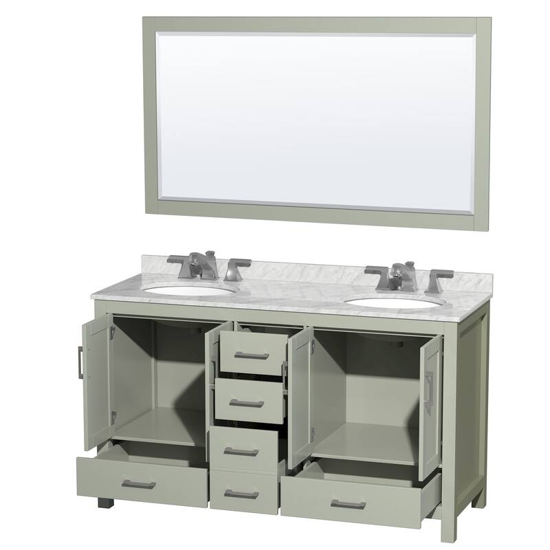 Wyndham Collection WCS141460DUNOM58 Sheffield 60" Free Standing Double