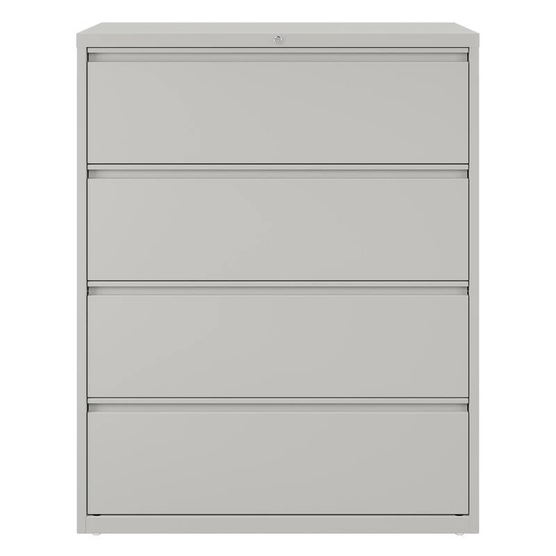 8000 Series 42" Wide 4-Drawer Lateral File Cabinet, Light Gray - Grey