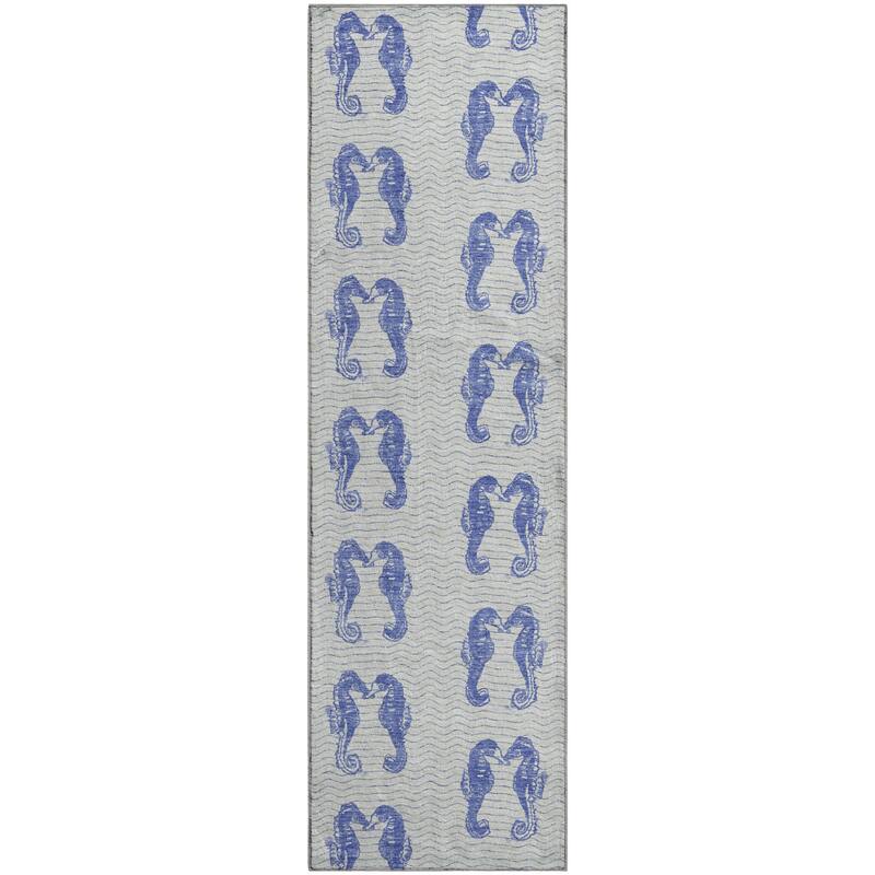 Premium Washable Super Soft Coastal Seahorse Mayfield Rug