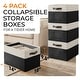 preview thumbnail 14 of 22, Cheer Collection 4 Pack Large Fabric Storage Baskets with Handles Collapsible Organizer Bins