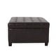 preview thumbnail 35 of 51, Veronica Contemporary Tufted Leather Storage Ottoman by Christopher Knight Home
