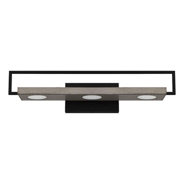 slide 2 of 7, Winnett Integrated LED Matte Black Bath Bar