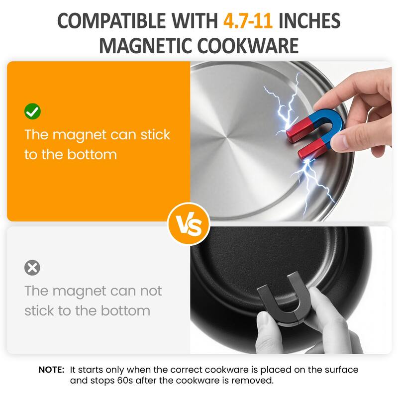 1800W Portable Induction Cooktop