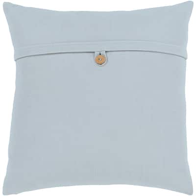 Artistic Weavers Demetra Traditional Button Silver Feather Down or Poly Filled Throw Pillow 18-inch