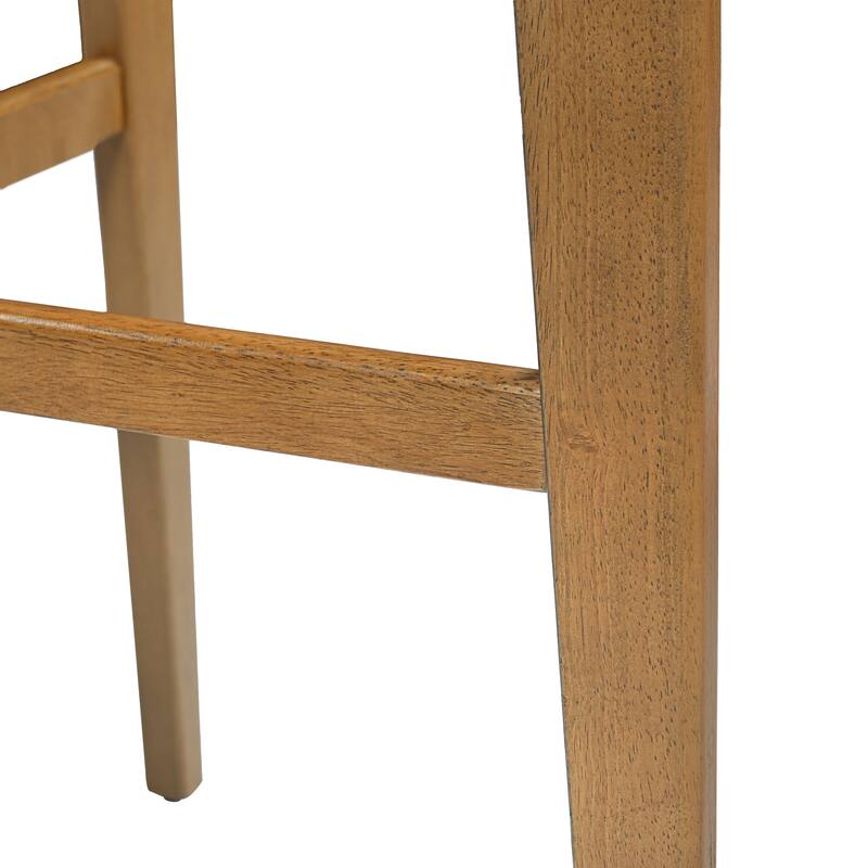 Christopher Knight Home - Bracken Retro Nordic Counter Height Bar Table with Solid Wood Legs & Cross-Reinforced Beams