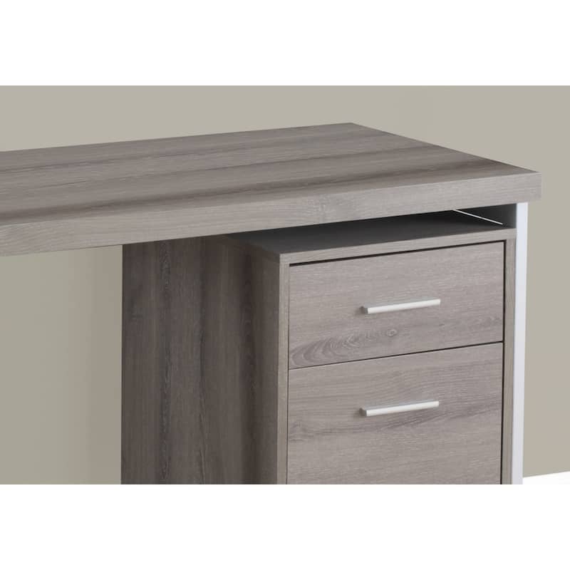 Contemporary Rectangular Office Desk with 2 Drawers and Pedestal Base Ideal for Home Office or Study