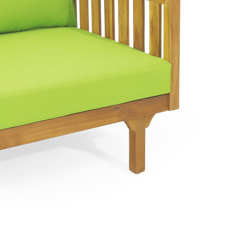 Christopher Knight Home - Claremont 3-Seater Daybed + Acacia Wood Table Patio Furniture Set