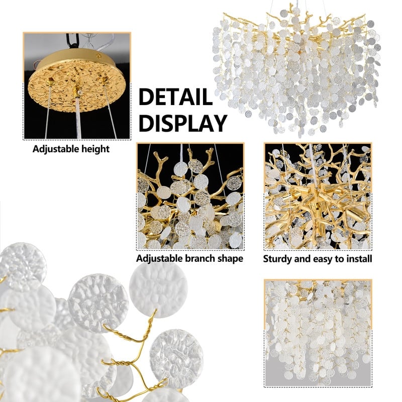 Modern Tree Branch Chandelier Crystal Pendannt Light Fixtures
