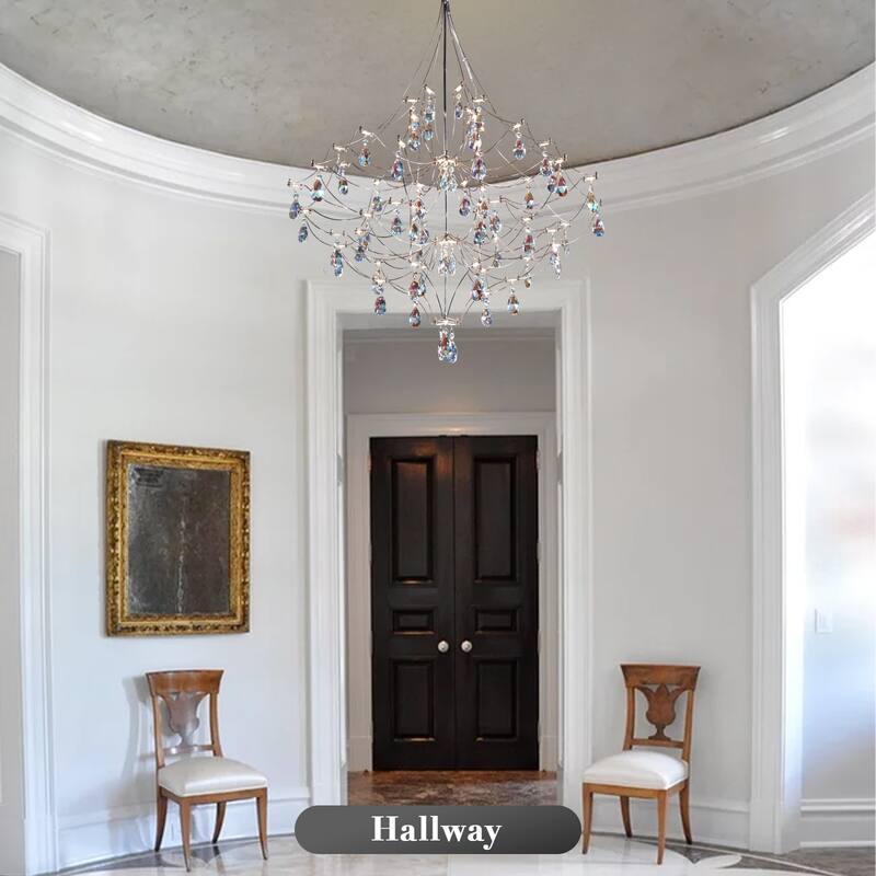 KAYLA Modern Crystal Chandelier - Luxury LED Pendant Ceiling Light
