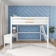 preview thumbnail 2 of 8, Max and Lily Full-Size High Loft Bed with Desk