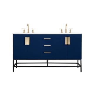 Elegant Lighting VF48860DM Eugene 60" Free Standing Double Basin