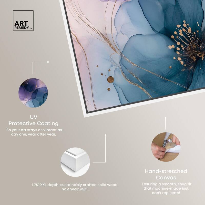 Gilded Cyanescence II Canvas by Art Remedy