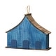 preview thumbnail 24 of 37, Glitzhome 10.5"H Distressed Solid Wood Birdhouse with 3D Flowers - 10.5"