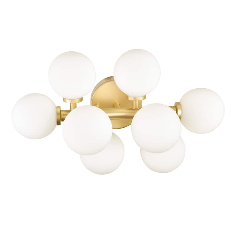 Arya 8 Light Wall Sconce With Satin Gold Finish - Satin Gold