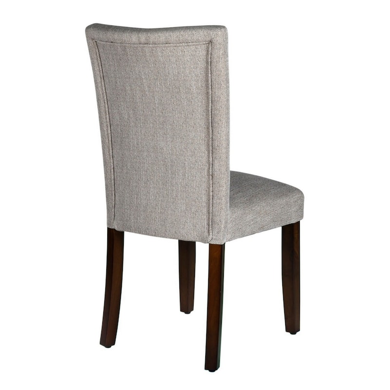 Brown/Gray Fabric Upholstered Wood Frame Dining Chair, Sturdy Dining Chair for Dining Rooms - 22.75