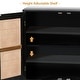 preview thumbnail 52 of 55, Filippo Traditional Rattan 3-Door Sideboard Cabinet by HULALA HOME