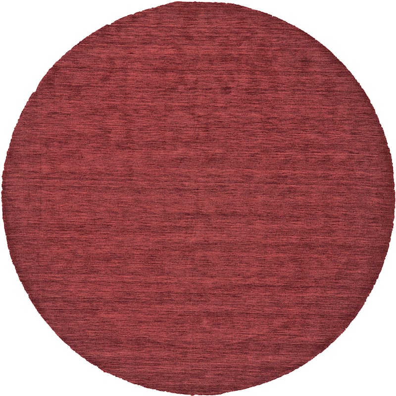 Feizy FZRG55741 Ferron 8' x 8' Wool Hand Loomed Solid Round Area Rug