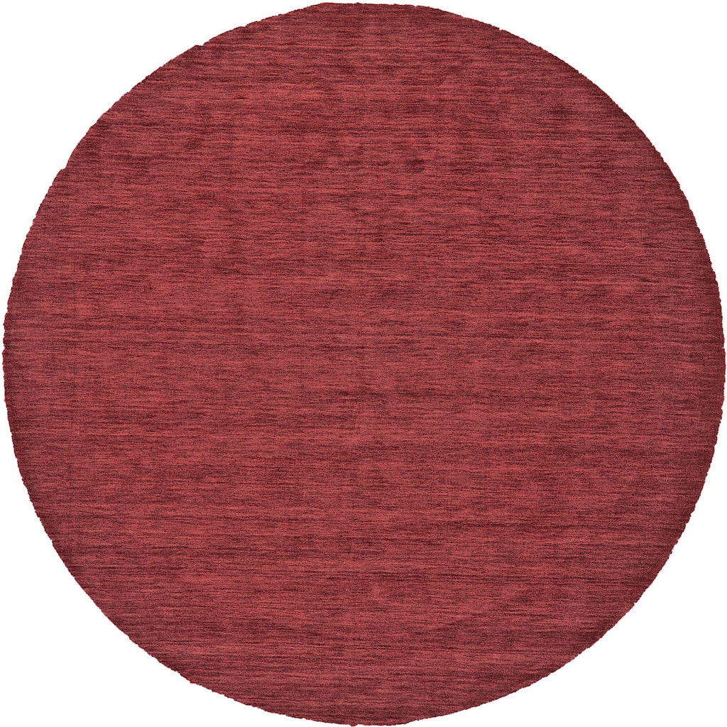 Feizy FZRG55741 Ferron 8' x 8' Wool Hand Loomed Solid Round Area Rug