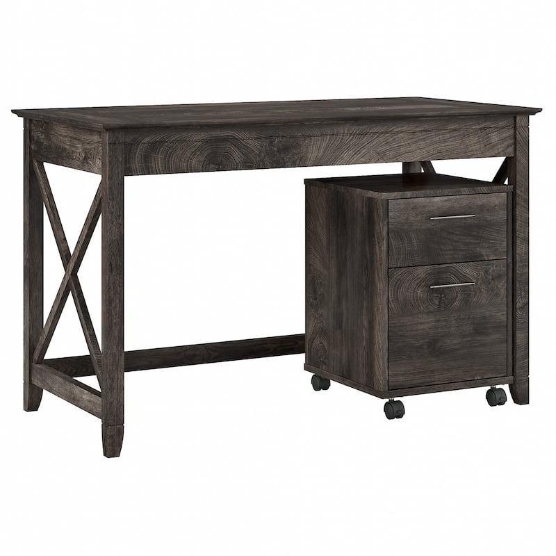 Key West 48W Writing Desk with Mobile File Cabinet by Bush Furniture