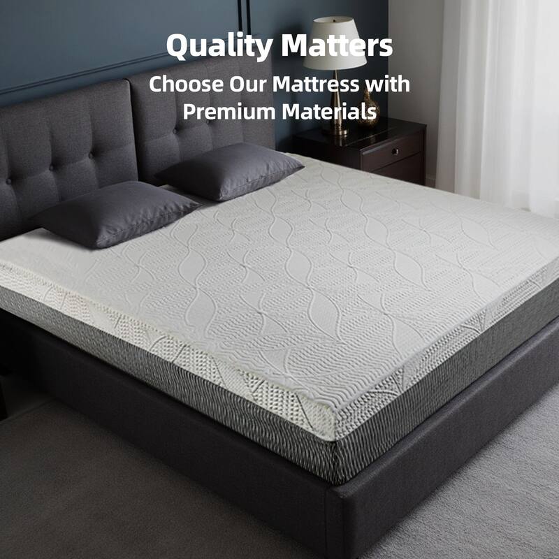 14-Inch Queen Mattress Plush Thick Design & Breathable, Sterilizing Feature High Rebound Support, Eco-Friendly Material