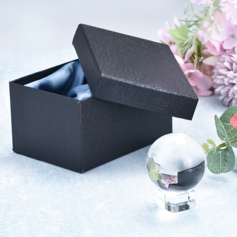 1Set K9 Crystal Ball Decorative Ball with Gift Box and Crystal Stand