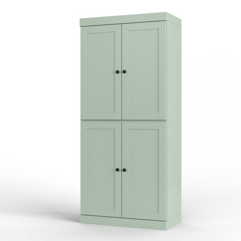Palace Imports 100% Solid Wood 32" Bathroom Storage Cabinet with Shaker Doors and Adjustable Shelves