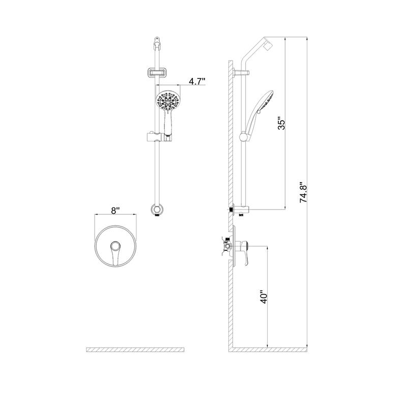 GIVINGTREE 5-function Hand Shower With Valve