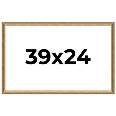 39x24 Frame Red Solid Wood Picture Frame Width 1.75 Inches | Interior Frame Depth 1 13/16 Inches