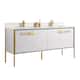 Option Mild Grey Oak - Satin Brass Hardware