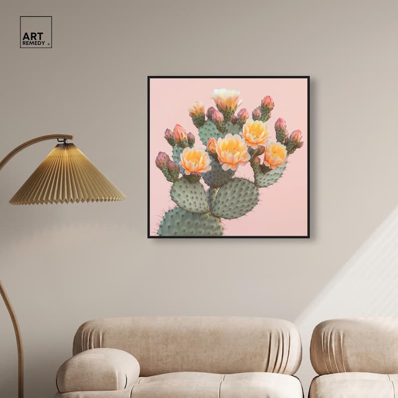 Pink and Prickly Canvas by Art Remedy