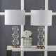preview thumbnail 54 of 63, JONATHAN Y Ella 27" Glass Triple-Sphere LED Table Lamp, Mercury Silver/Chrome (Set of 2)