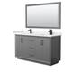 Option Dark Gray, Black Trim, White Quartz Top