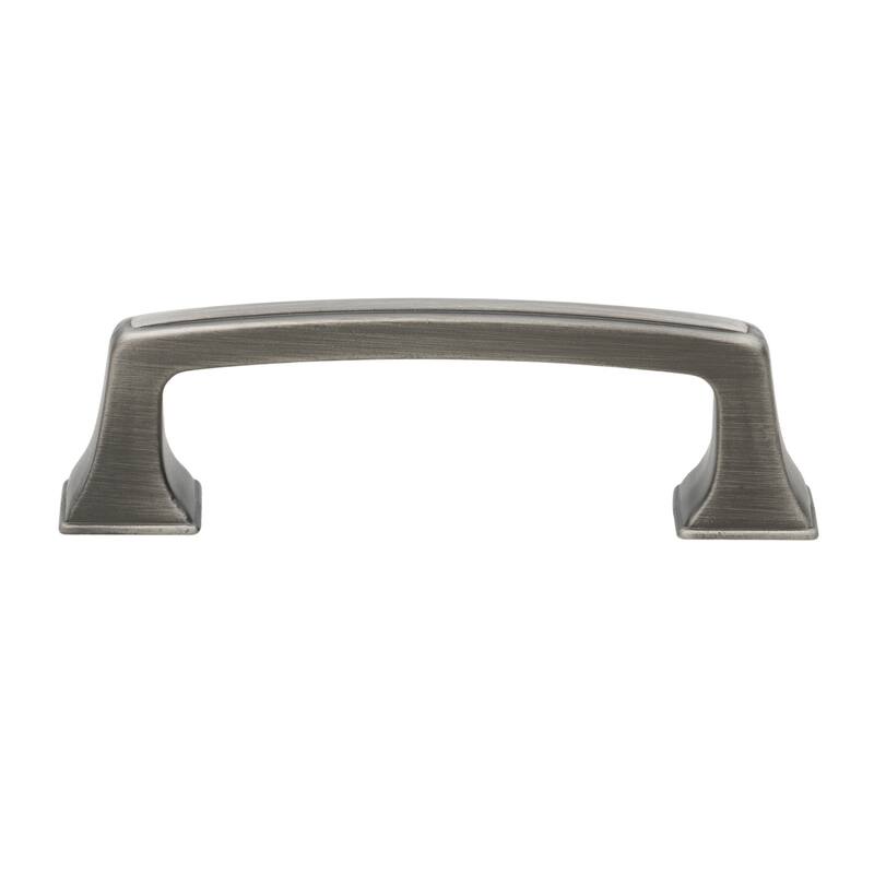 GlideRite 5-Pack 3 in. Center Satin Pewter Deco Base Cabinet Pulls - Satin Pewter
